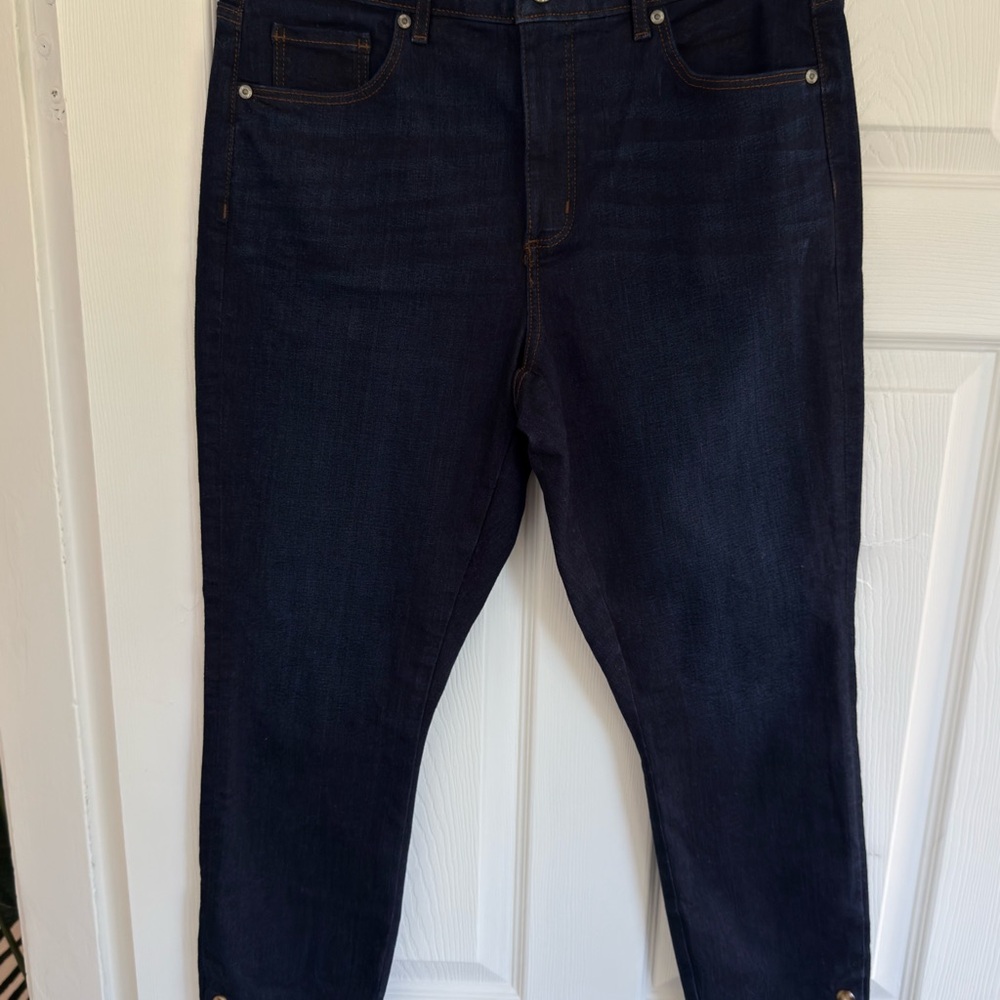 LOFT Women’s Dark Blue Jeans Skinny Curvy